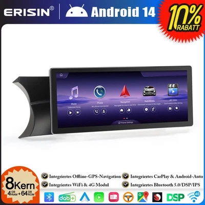 10.25" 4G+64GB Android 14 Autoradio GPS Navi Mercedes C-Klasse W204 S204 NTG 4.5 - Bild 1 von 4
