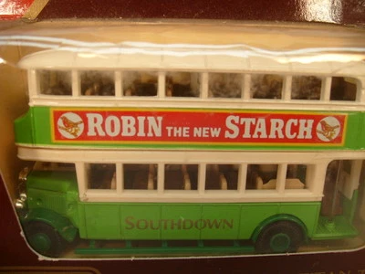 1989 MATCHBOX LESNEY YESTERYEAR Y-5 1930 LEYLAND TITAN TD1 ROBIN STARCH BUS NEW - Image 1 of 2