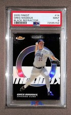 2005 Topps Finest Greg Maddux Black Refractor /99 Cubs #14 Rare PSA 9