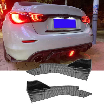 Carbon Fiber Rear Bumper Spoiler Splitter Lip Diffuser For Infiniti G37 Q50 Q60 Foto 1 de 4