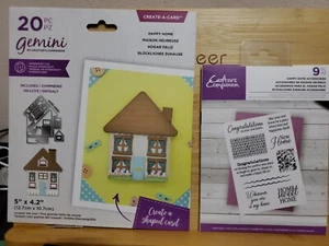 Crafters Companion Create A Card Die And Stamp Set Happy Home - Picture 1 of 1