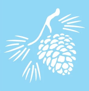 Pinecone STENCIL Rustic Tree Mountain Cabin Outdoor Nature DIY Art Signs Joanie - Picture 1 of 13