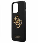 Guess Silikon Case 4G Logo schwarz-gold fr iPhone 13 PRO MAX 6,7" 