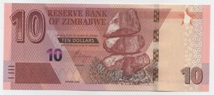 Zimbabwe 10 Dollars 2020 Pick New UNC Uncirculated Banknote - Bild 1 von 2