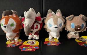 Rockruff Lycanroc 4-Set Pokemon Dolls Plush Poke Doll Japan 2017 2018 13CM - Picture 1 of 4