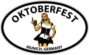 Oktoberfest Munich Germany City Europe Oval Car Bumper Window Sticker Decal 6X4" - Picture 1 of 1
