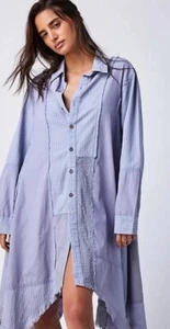 Free People Asymetrical Tunic Shirt Dress Oversized Small NEW $228 - Picture 1 of 10