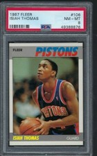 1987 Fleer Basketball #106 Isiah Thomas PSA 8