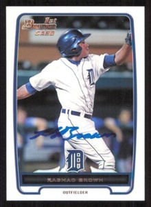 RASHAD BROWN Autograph Baseball card auto DETROIT TIGERS