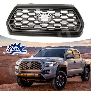 For 2016-2023 Toyota Tacoma TRD Black Front Bumper Mesh Grille Overlay Trim - Picture 1 of 7