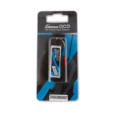 Gens Ace 600mAh 3.7V 45C 1S Lipo Battery Pack With JST Plug : Blade 120S 120 S2 - Image 1 of 4