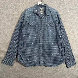 G Star Overshirt Mens Size 3XL Denim Jacket Arizona Zip Up Utility Shacket Y2k - Picture 1 of 12