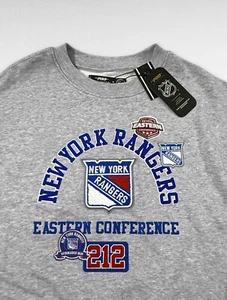 Pro Standard NEW YORK RANGERS NHL Gray Crop-Top Sweatshirt - Women's Medium -NWT - Picture 1 of 13
