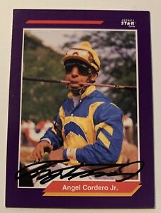 1992 Jockey Star Angel Cordero Autograph Signed Horse Racing Card Kentucky Derby