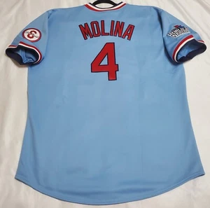 AUTHENTIC MAJESTIC LARGE YADIER MOLINA ST LOUIS CARDINALS TBTC JERSEY 6240 USA - Picture 1 of 8
