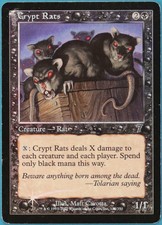 Crypt Rats FOIL 7th Edition HEAVILY PLD Black Uncommon CARD (158319) ABUGames
