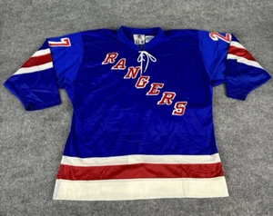 Vtg New York Rangers Hockey Jersey Men 52-R Starter Cosby Jan Hlavac Fight Strap - Picture 1 of 18