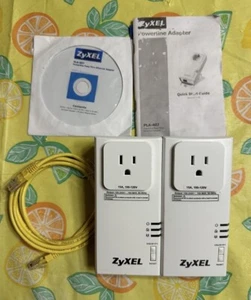 LOT OF 2 ZyXel PLA-407 Powerline Ethernet Adapter - Picture 1 of 2