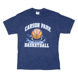 PORT&COMPANY Carson Park Basketball Mens T-Shirt Blue Short Sleeve USA M