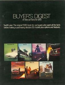 1970 Ford Mustang Falcon  Maverick Torino Thunderbird  Buyers Guide Brochure - Picture 1 of 1