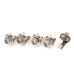 Conector de enchufe de guitarra mono hembra de 6,35 mm de montaje en panel 5 piezas - Imagen 1 de 2