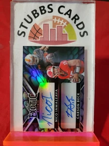 2023 Leaf Exotic Young Stars Edition 1/1 Nico Iamaleava & CARSON BECK Auto - Picture 1 of 2