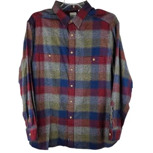 ROWM Herren 2XB Big Button Front Hemd Mehrfarbig Ombre Kariert Flanell Gemütlich Herbst - Bild 1 von 14