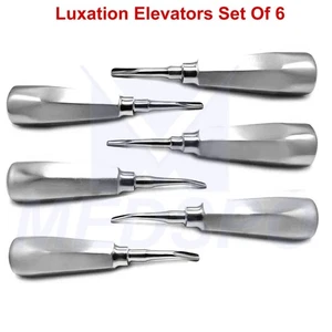 Set Of 6 Dental Luxating Elevators Surgical Extraction Oral Surgery Instruments - Picture 1 of 7