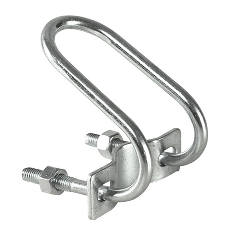 Porta di ombrello da patio esterno a forma di a U per triciclo (argento) - Immagine 1 di 4