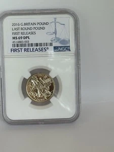 2016 Great Britain Last Round Pound First Release  NGC MS 69 DPL - Picture 1 of 2