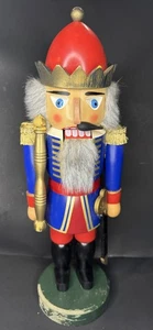 "Uniforme Christian Ulbricht Hecho en Alemania Rey Cascanueces Pintado a Mano Azul Rojo 15""" - Imagen 1 de 11