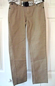 Pantalones de mezclilla ajustados tostados con cinturón para niños talla 10 NUEVO - Imagen 1 de 2