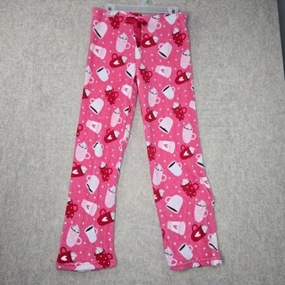 Pantalones de pijama Bobbie Brooks para mujer rosa polar estampado taza de café talla S Foto 1 de 4