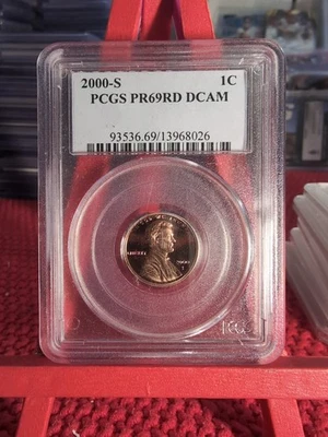 Centavo de prueba Lincoln Memorial 2000-S 1c graduación profesional PR69 DCAM #93536.69/13968026 Foto 1 de 2