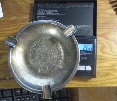 Cenicero vintage de plata de ley 2,66 oz troy Foto 1 de 4