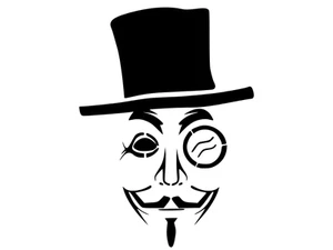 Calcomanía de vinilo Anonymous Monopoly Man pegatina para coche camión elige el color de la talla - Imagen 1 de 2