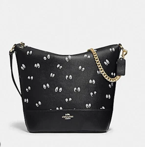 Coach X Disney 1941 DARK FAIRY TALE Collection Spooky Eyes 👀 DUFFLE Bag SNOW - Picture 1 of 15