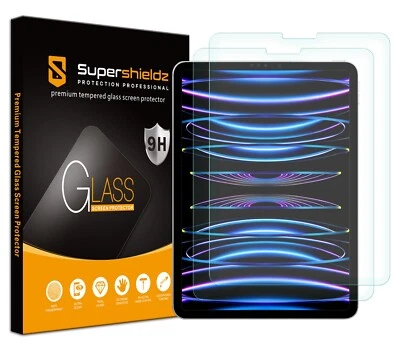 2x Supershieldz Tempered Glass Screen Protector for iPad Pro 11 inch (2018-2022) - Image 1 of 4