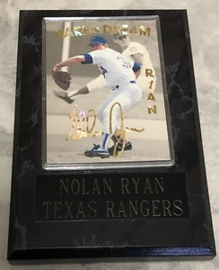 Nolan Ryan Gold Prism Promo card with Plaque Dare To Dream Rangers Baseball NM - Picture 1 of 7