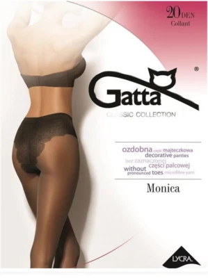 GATTA MONICA Damen Strumpfhose komfortable mit Jaquardhöschen matte 20 den