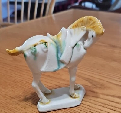 Vintage Chinese Tang Dynasty Style Imperial Sancai Tri-Glaze War Horse Sculpture - Image 1 of 4