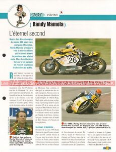 Randy MAMOLA Pilote Course Grand Prix GP Vitesse Joe Bar Team Fiche Moto #006387