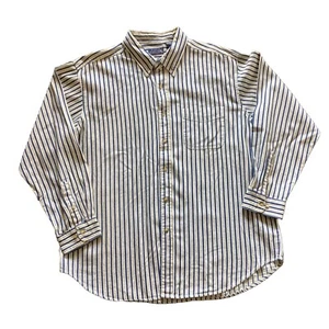 VTG NWT Basic Editions Long Sleeve Collared Button Up Shirt Mens W/locker Loops - Picture 1 of 19