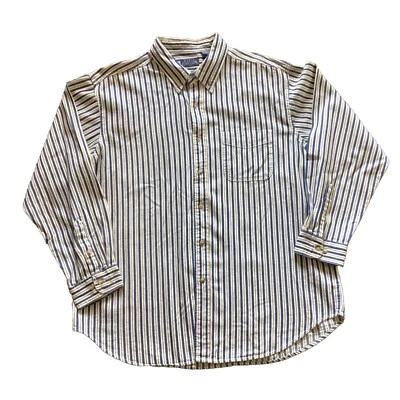 VTG NWT Basic Editions Long Sleeve Collared Button Up Shirt Mens W/locker Loops - Image 1 of 4