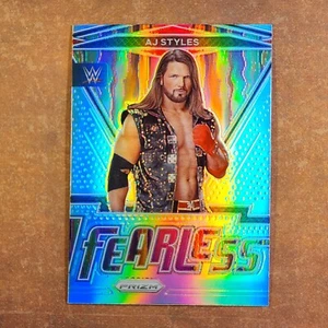 3-05-14 PWE . 2022 panini wwe prizm silver fearless #17 aj styles - Picture 1 of 2