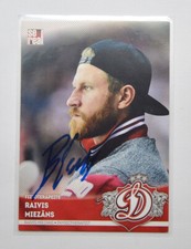 2015-16 Sereal KHL Dinamo Riga PROMOCARD Raivis Miezans Autograph