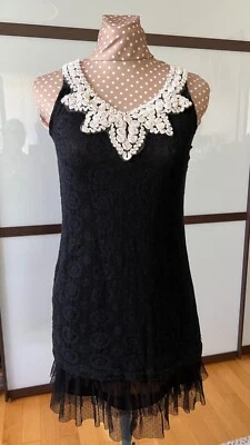 Vestido ajustado sexy elástico Angel Eye club fiesta pequeño negro XS-S Foto 1 de 4