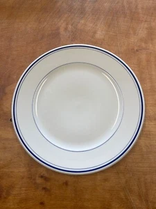 Pillivuyt France BLUE BANDS BISTRO Dinner Plate 11" 1 ea 2 available - Picture 1 of 3