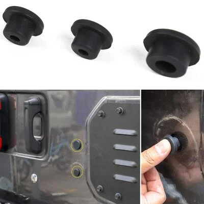 3x Anti-dust Waterproof Rubber Tailgate Plugs Sets for Jeep Wrangler 18+ JL JLU - Image 1 of 4