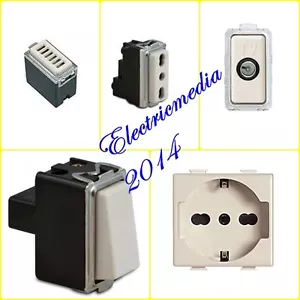 SERIE MAGIC COMPATIBILE INTERRUTTORI PRESE TV SUPPORTI DEVIATORI BIPOLARE - Imagen 1 de 16